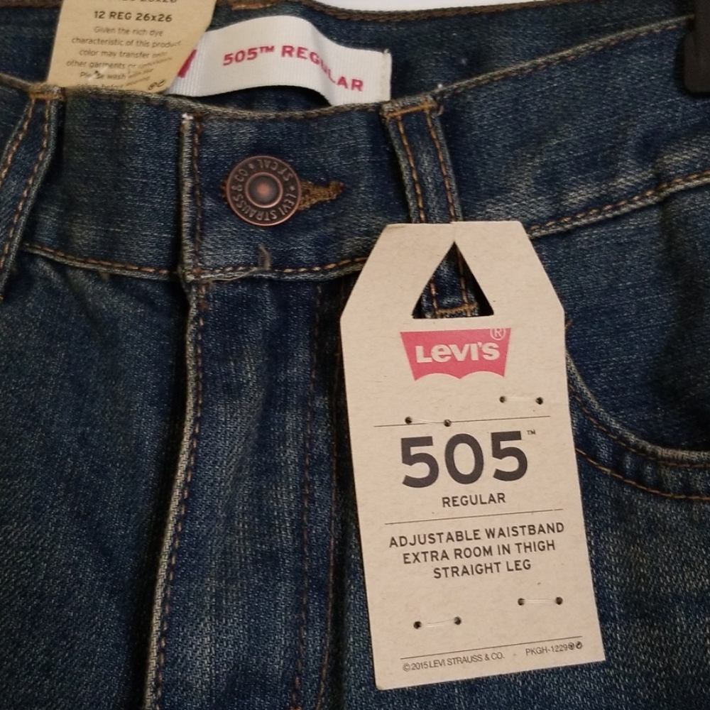 NWT Boys Levi's 505 regular jeans size 12 - Picture 2 of 6
